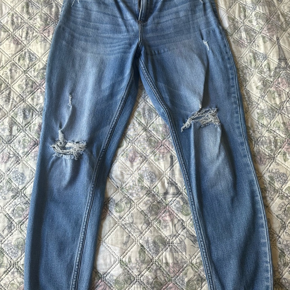 Abercrombie & Fitch Light Blue Distressed Skinny Jeans